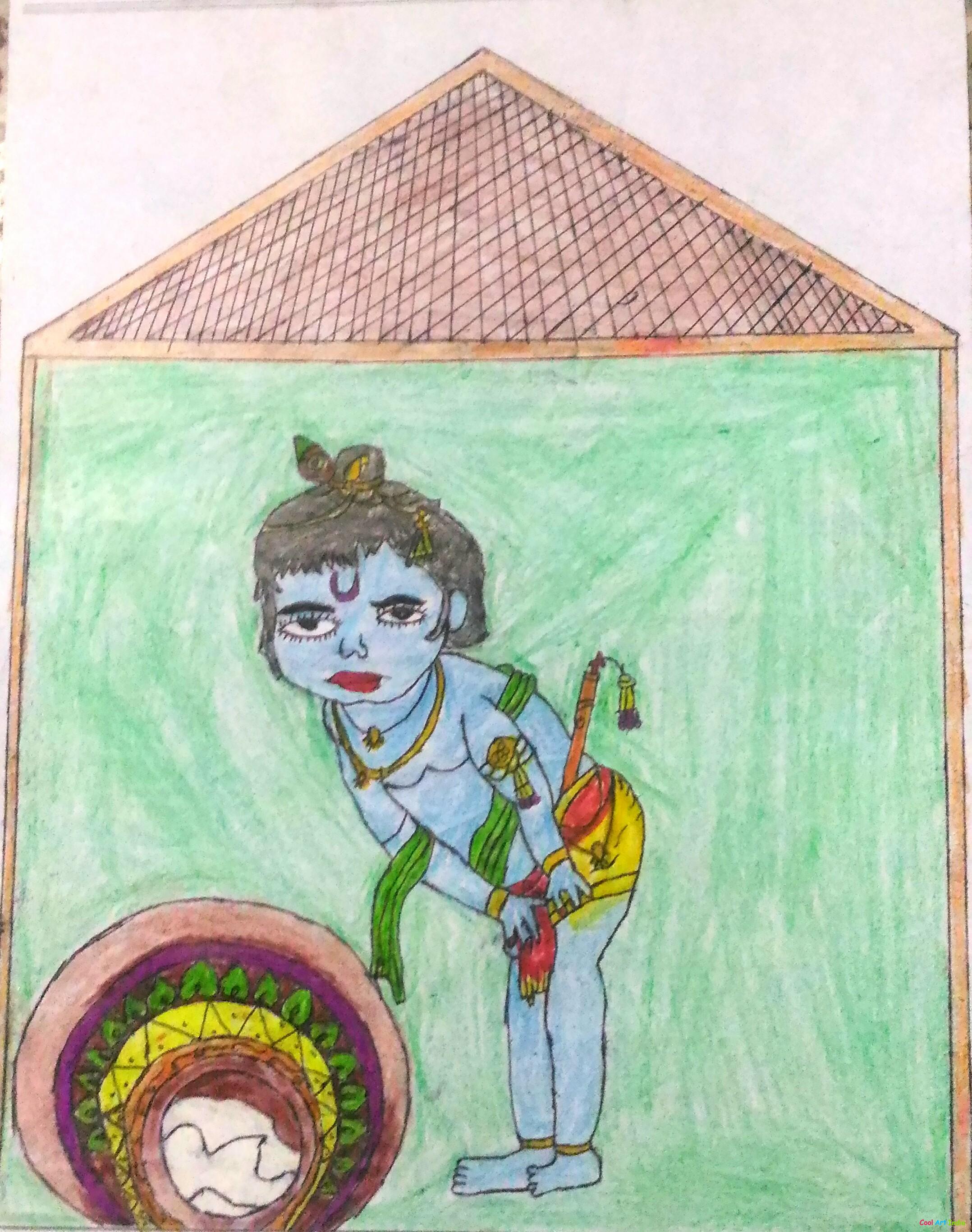 Art Lord Krishna Created by Anjali Rani: Cool Art India