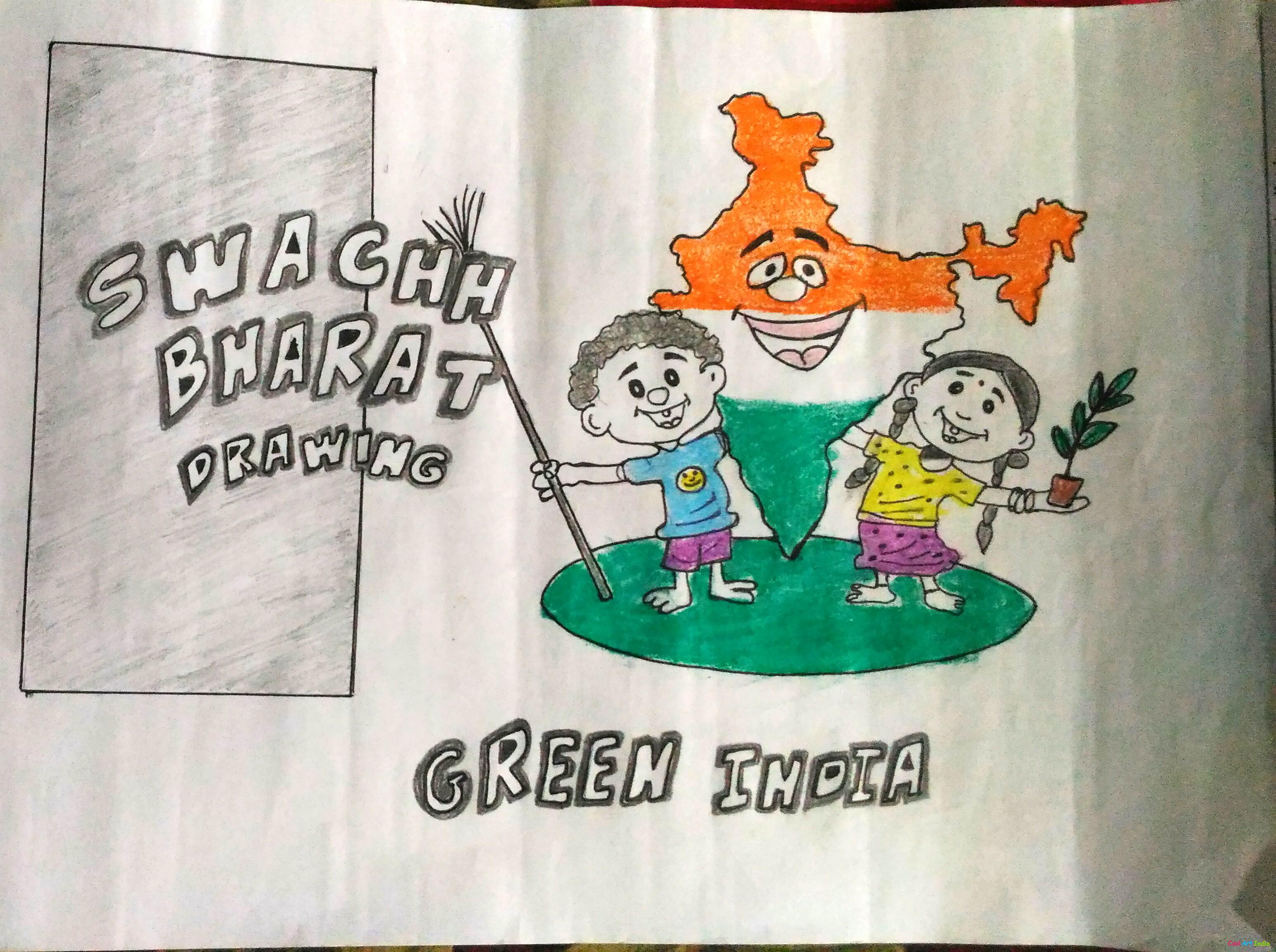 Art Swach Bharat Created by Twinkle Kumari: Cool Art India