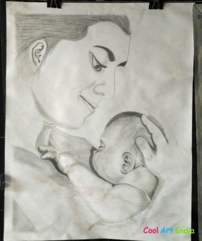 lady with child