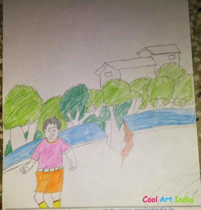 garden and boy