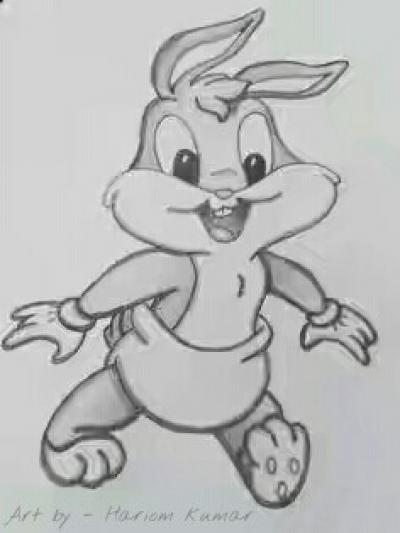 Art Rabbit (cartoon) Created by Hariom Kumar: Cool Art India